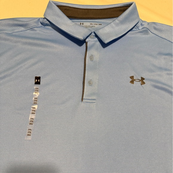 Under Armour Men's Sky Blue Polo Shirt - Picture 2 of 2